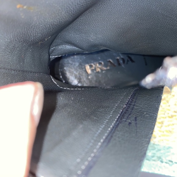 PRADA Athracite patent and mesh pointy toe booties with sleek, sexy heels NWT 7 - Picture 8 of 13